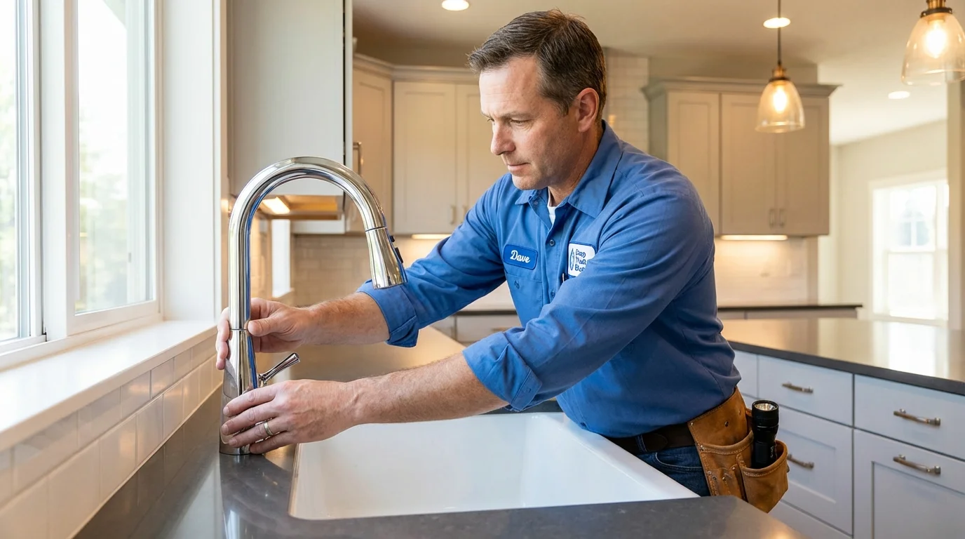 Kitchen faucet installation by Johns Plumbing LLC in Spruce Pine